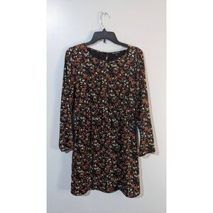 J Crew long sleeve floral print dress size 10